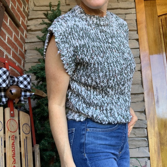 Exclusively for Lord x Taylor chunky knit vintage sleeveless sweater S - Picture 1 of 10
